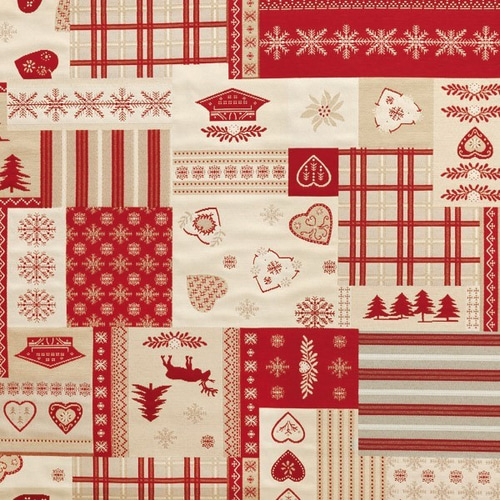 クリスマス生地！『ヨーロッパ製 ゴブラン織 パッチワーク柄