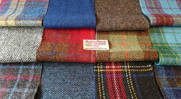 スコットランド伝統の毛織物！『憧れのハリスツイードウールのカットクロス 12種類アソートRセット～ラベル1枚付き～ 6枚目の画像