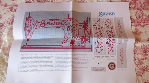 フランスより届きました！『Sajou（サジュー）クロスステッチ図案　machine a coudre Sajou』 2枚目の画像