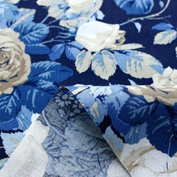 新商品！『FreeSpirit Fabrics　フリースピリット ブルー地　チェルシーのバラ』～50㎝単位でカット～ 4枚目の画像