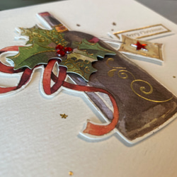 新商品！クリスマスカード『クリスマス立体カード♪ワインボトル』 4枚目の画像