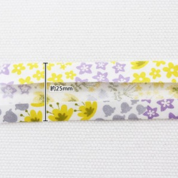 再入荷！『WILDFLOWER - flower bed 　バイアステープ　12㎜巾』～2m50㎝カット済み～ 4枚目の画像