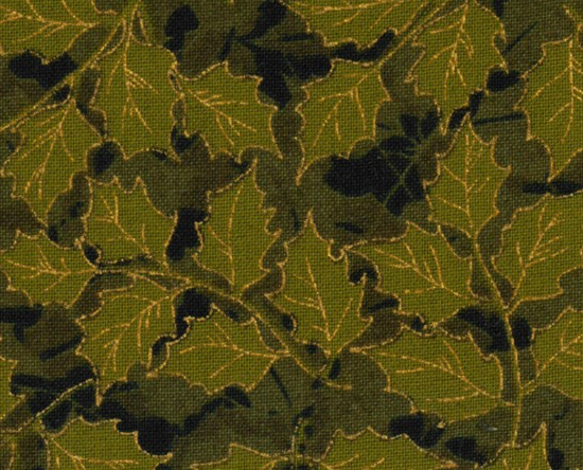 新入荷！USA！Moda モダ！クリスマス生地『GILDED GREENERY METALLIC』～50㎝単位でカット～ 2枚目の画像