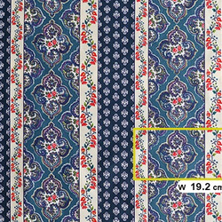 フランス製♪『STOFストフ　ブルー花柄　幅広巾155cm』～50㎝単位でカット 2枚目の画像