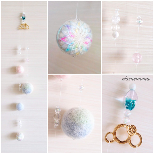 シャボン玉みたい。3wayモビール モビール okome☆mama(おこめまま