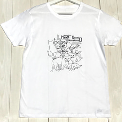 【L】セール　ねこいっぱい　Tシャツ　メンズ 2枚目の画像