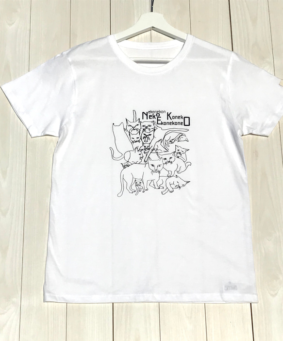 【L】セール　ねこいっぱい　Tシャツ　メンズ 2枚目の画像