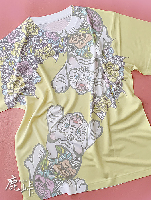 《受注製作》華トラちゃんTシャツ(イエロー系)