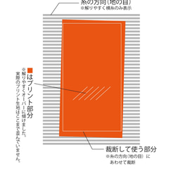 （訳あり品）ドット柄とニャン相華紋のダブルガーゼショール（オレンジ） 6枚目の画像