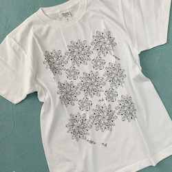 《受注製作T》『ニャン相華紋』プリントTシャツ(ホワイト) 2枚目の画像