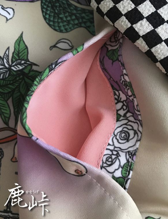 【受注製作】ゆるふわ男子柄の植毛刺繍ブルゾン 7枚目の画像