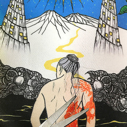 【受注製作】タロット柄の植毛刺繍ブルゾン 5枚目の画像