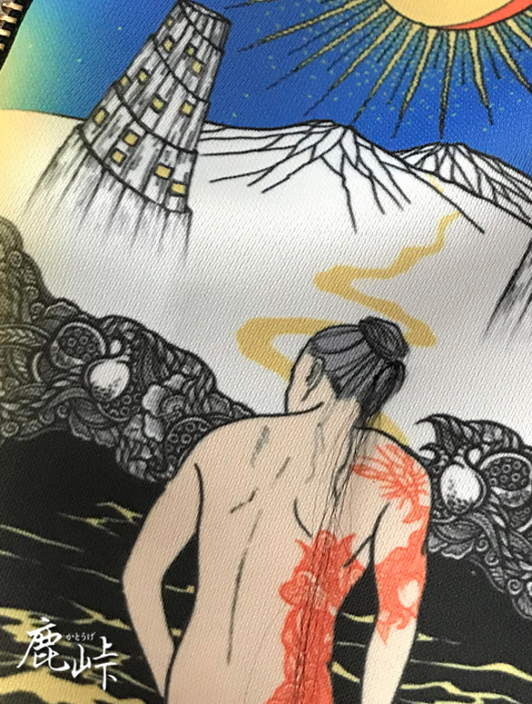 タロット柄の植毛刺繍ブルゾン 5枚目の画像