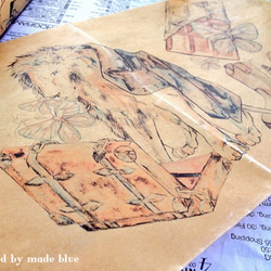 Vintage design Wax paper Book cover 2枚目の画像