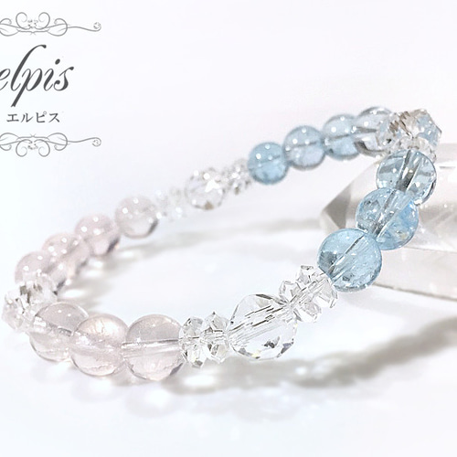 ロシア産ピンクレムリアンクォーツ＆ブルートパーズ＆スター