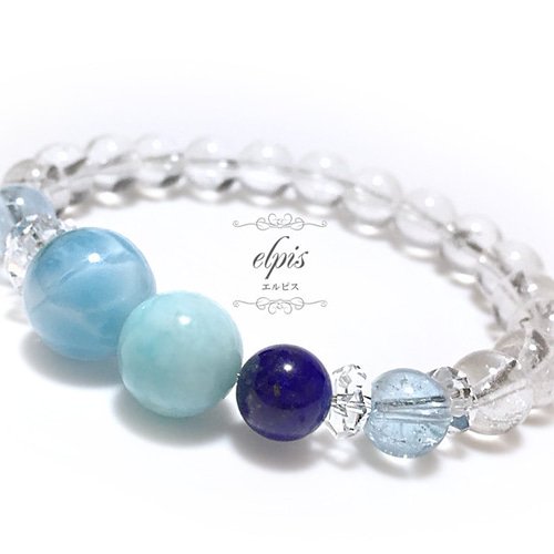 ラリマー＆アマゾナイト＆ラピスラズリ＆ブルートパーズ＆ネパール産