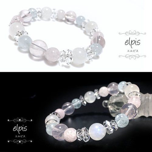 ブルームーンストーン（ペリステライト）＆スターローズクォーツ