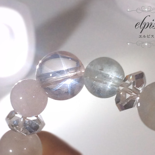 ブルームーンストーン（ペリステライト）＆スターローズクォーツ