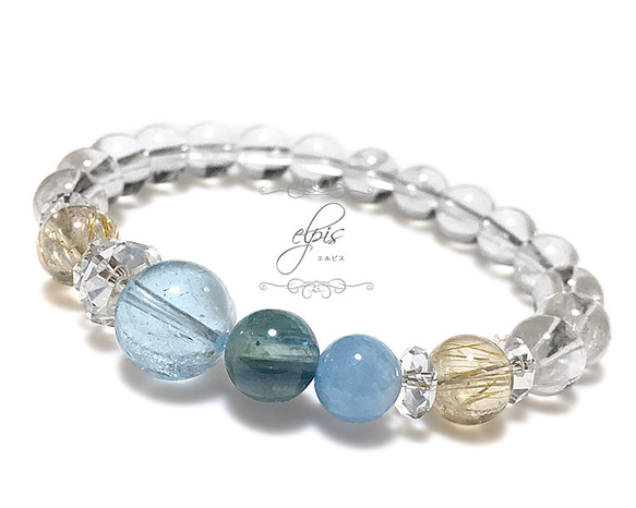 11ct 天然非加熱アクアマリン・タンザナイトブルートパーズリング