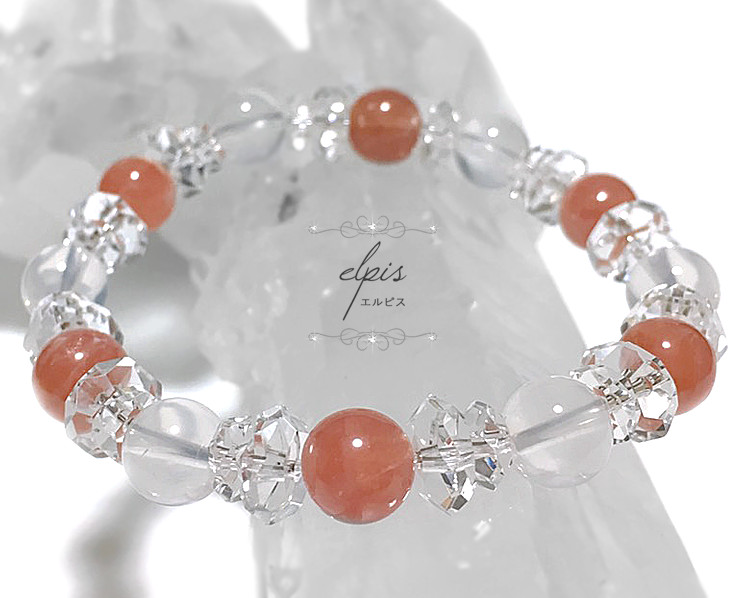 情熱や信念にかなうものを引き寄せ人生のレベルを引き上げる☆インカローズ＆メタモルフォーゼスクォーツのブレスレット