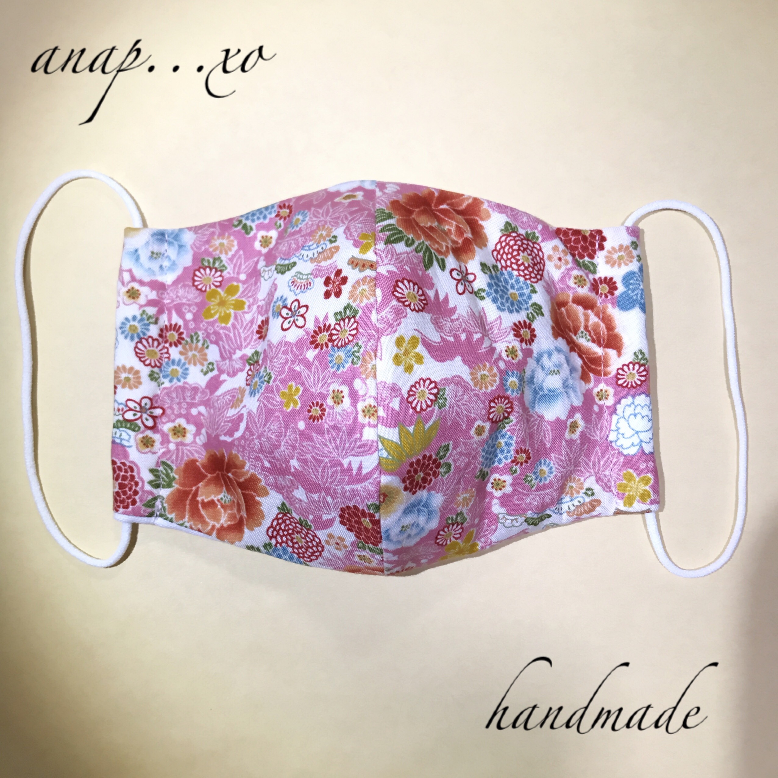 ピンク 和柄 布 マスク インナーマスク ゴム付き その他ファッション  