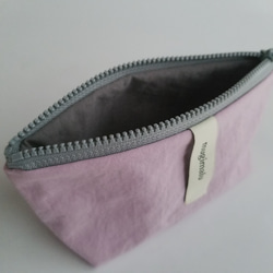 poitto16 マチ5 天然色素染NYLON POUCH ..Rose.. 7枚目の画像