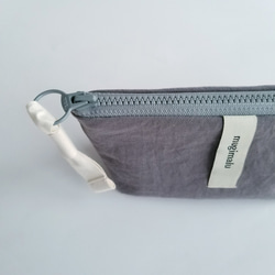 poitto16 マチ5 天然色素染NYLON POUCH ..LogWood..ライラックグレー 3枚目の画像