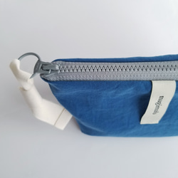 poitto16 マチ5深型 天然色素染NYLON POUCH ..アイ.. 3枚目の画像