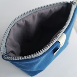 poitto16 マチ5深型 天然色素染NYLON POUCH ..アイ.. 6枚目の画像