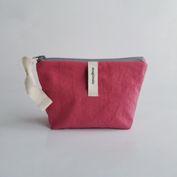 poitto16 マチ5深型 天然色素染NYLON POUCH ..Safflower.. 1枚目の画像