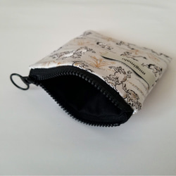 poitto10深型 金襴POUCH 鳥獣戯画×11号紀州帆布 ブラック 3枚目の画像