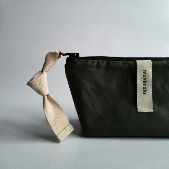 poitto16 マチ5 typewriter POUCH カーキ 2枚目の画像