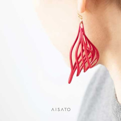 Malina Earrings Red マリーナピアス　レッド 2枚目の画像