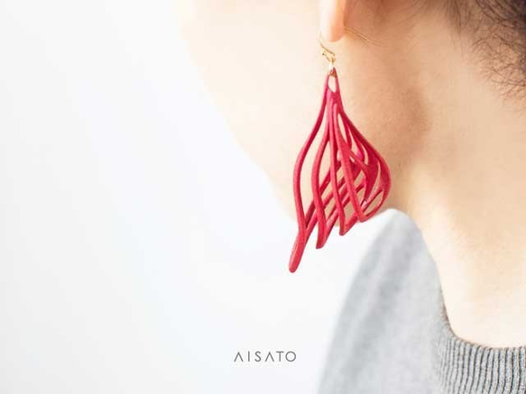 Malina Earrings Red 第2張的照片