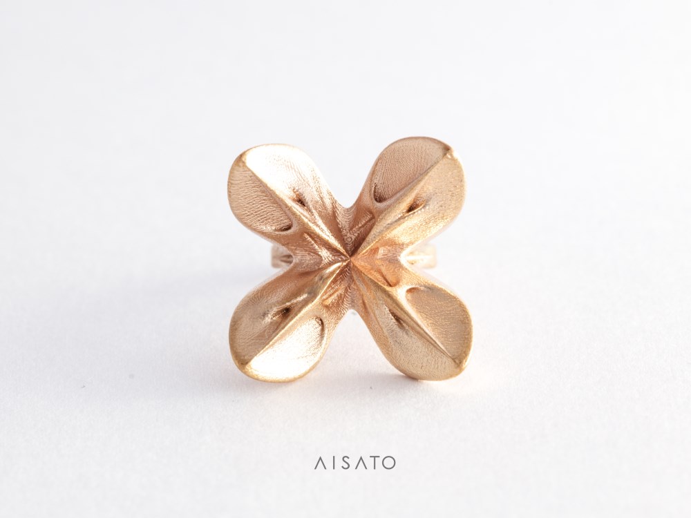 Helix Ring Pinkgold Mat へリックスリング　ピンクゴールド マットバージョン