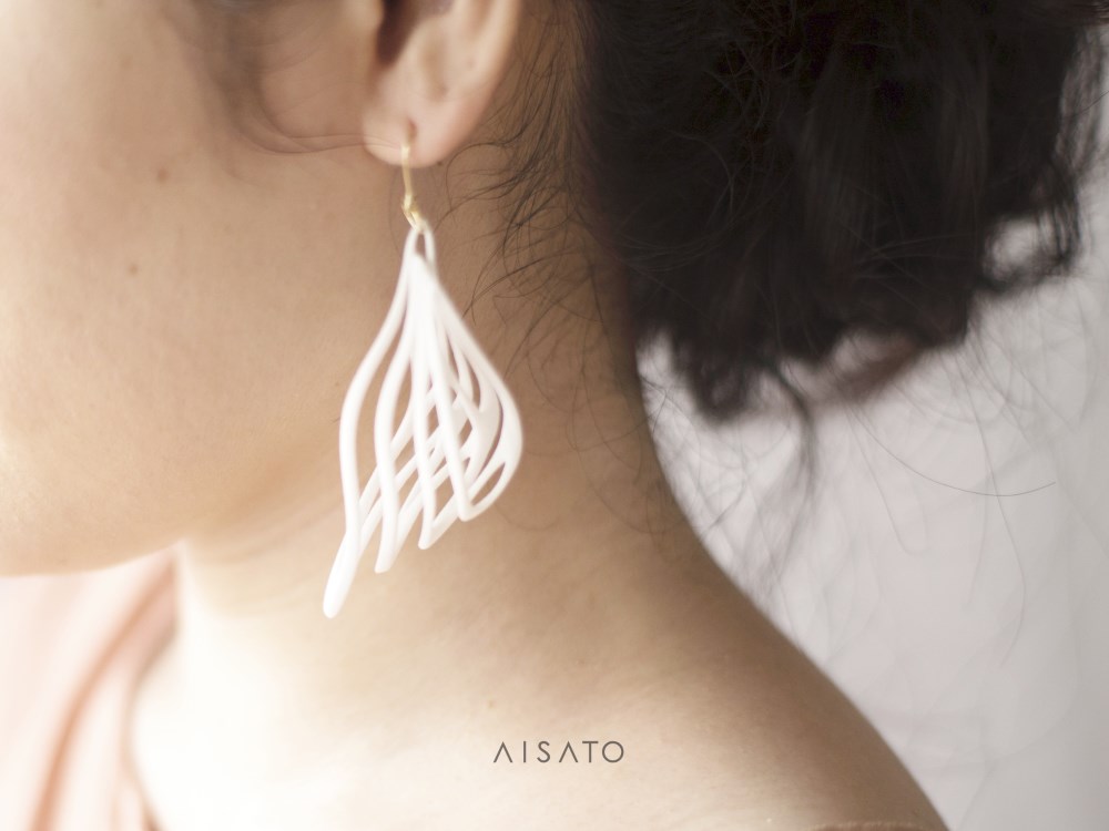 Malina Earrings White マリーナ　ピアス　ホワイト