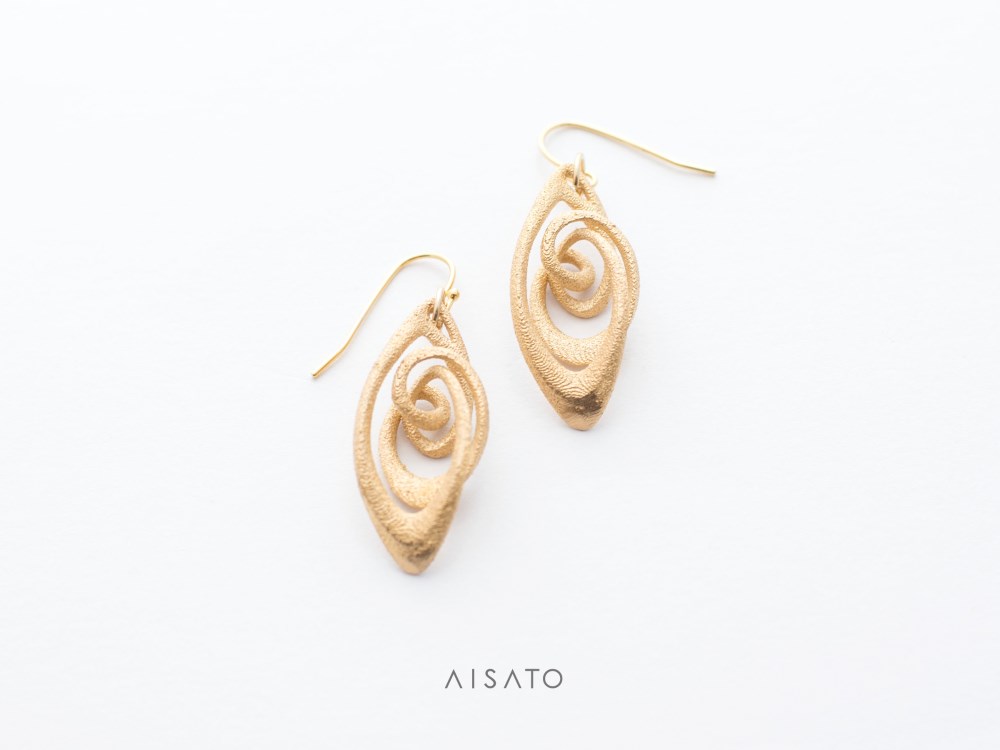 Looplooploop Earring ループループループ　ピアス　ミニ　マットゴールド