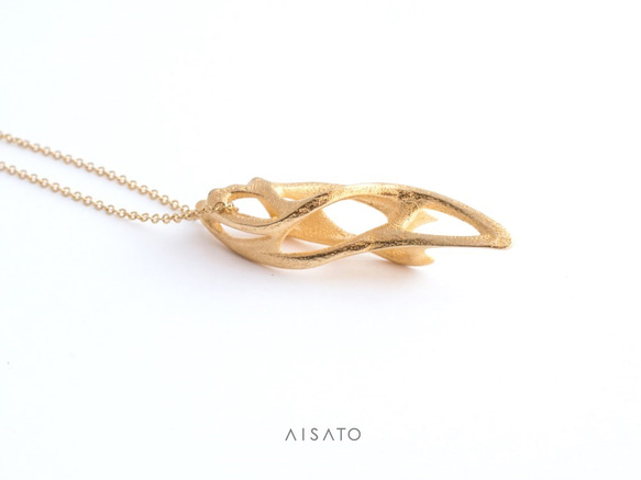 Voronoi Necklace Matgold ボロノイ ネックレス　マットゴールド 1枚目の画像