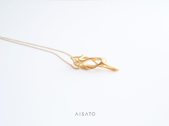 Voronoi Necklace Matgold ボロノイ ネックレス　マットゴールド 2枚目の画像