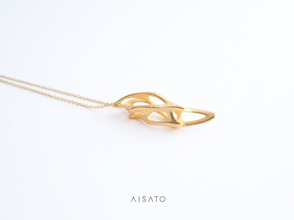 Voronoi Necklace Matgold ボロノイ ネックレス　マットゴールド 4枚目の画像