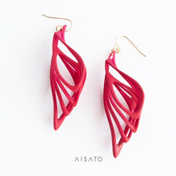 Malina Earrings Red マリーナ　ピアス　レッド 3枚目の画像