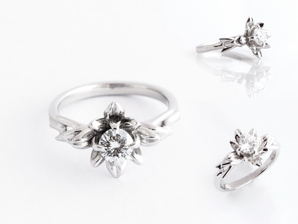 Corinthian Engagemet Ring コリンシアン婚約指輪　９号 0.42ctダイヤモンド