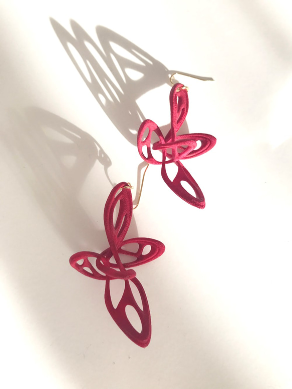 Dancing Butterfly Earring Red 第1張的照片