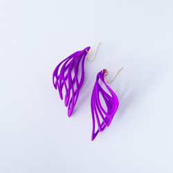 Malina Earrings Purple マリーナピアス　パープル 1枚目の画像