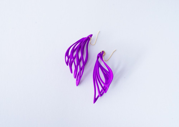 Malina Earrings Purple マリーナピアス　パープル 1枚目の画像