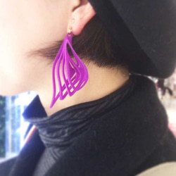 Malina Earrings Purple 第3張的照片