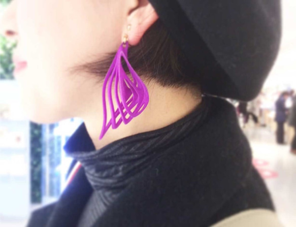 Malina Earrings Purple 第3張的照片