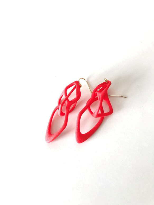 Tane small Earrings orangered 第1張的照片