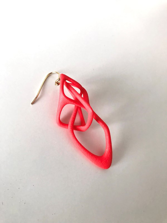 Tane small Earrings orangered 第2張的照片