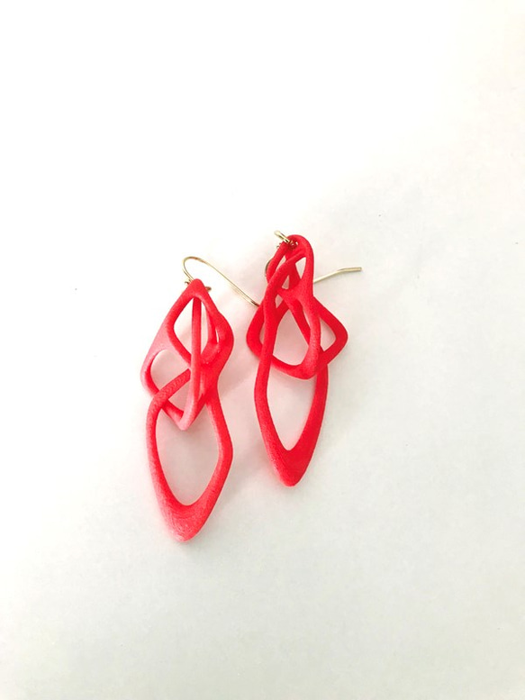 Tane small Earrings orangered 第3張的照片